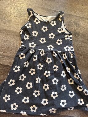 H&M Dress with White Daisy Print for Girls 5/6